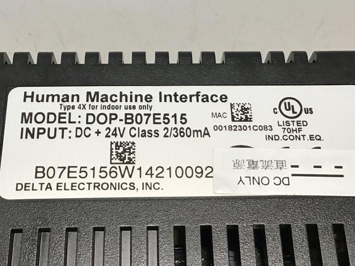 Used DELTA Human Machine Interface DOP-B07E515 #119148
