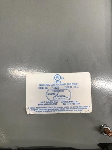 Used THERMAL CARE Pump Tank Control Cabinet PT1300 / CC Used #143429