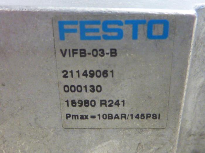 Used FESTO Control Block / Valve Terminal IFB13-03 #63896