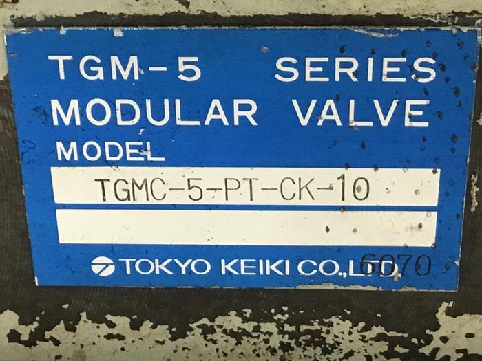 Used TOKYO KEIKI Modular Valve TGMC-5-PT-CK-10 #138015