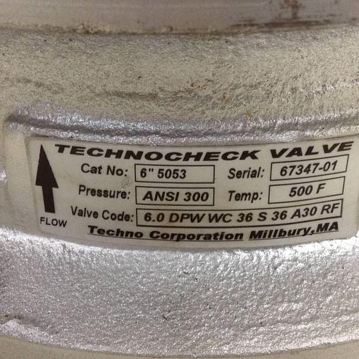 Used TECHNO Technocheck Wafer Valve 6"5053 #79193