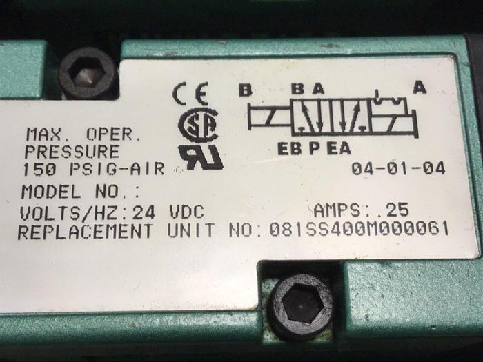 Used NUMATICS Control Block w/ Valves 081SS400M000061 #130725