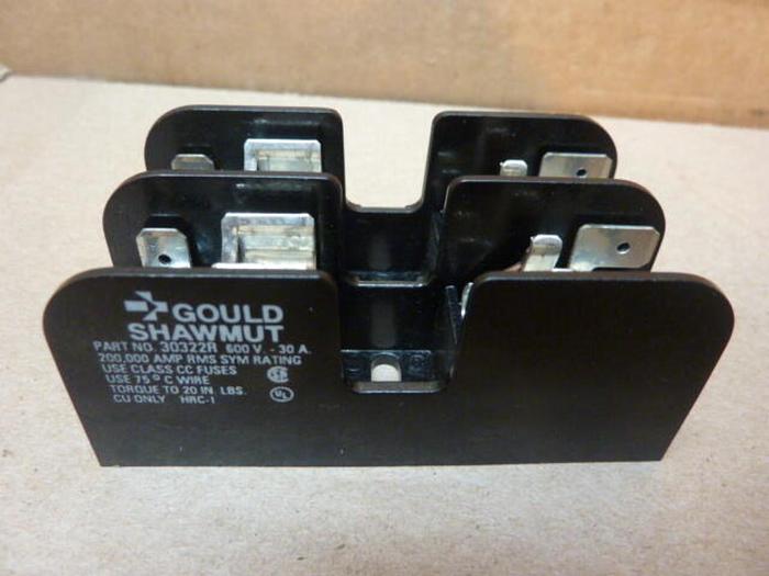 Used GOULD 30 Amp Fuse Holder 30322R #31068