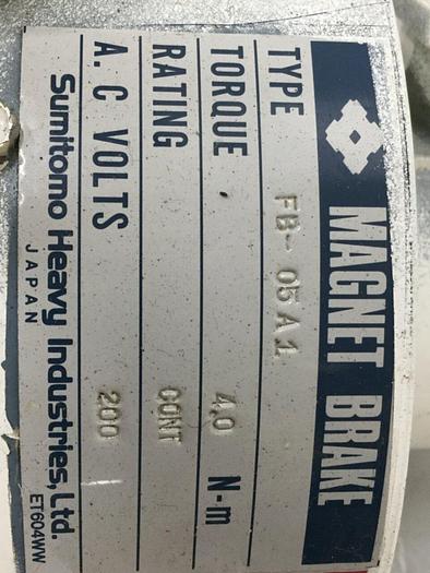 Used SUMITOMO AC Servo Motor w/ Cyclo Drive FS263MTCT16 #105053