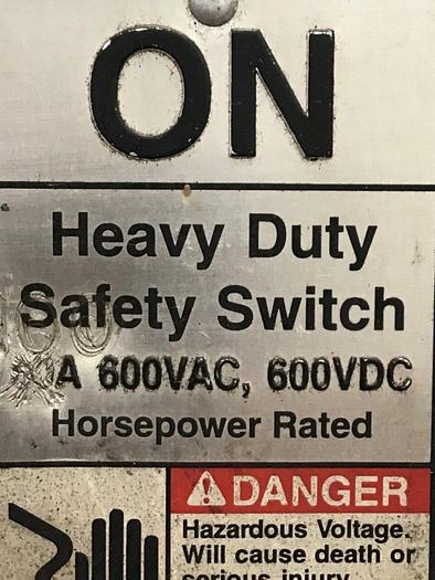 Used SIEMENS 100 Amp Safety Disconnect Switch HF363 #120531