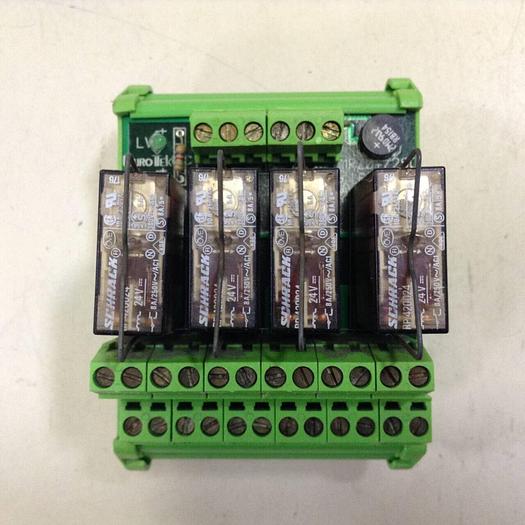 Used EUROTEK Four Channel Relay Breakout ET-MRZ04/24DC/2SC/N #81747