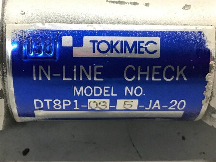 Used TOKIMEC Check Valve DT8P1-03-20-JA-20 #126633