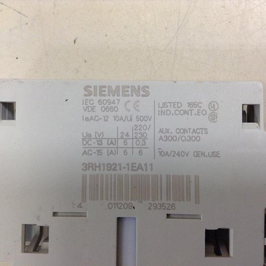 Used SIEMENS Auxiliary Contact 3RH1921-1EA11 #76123