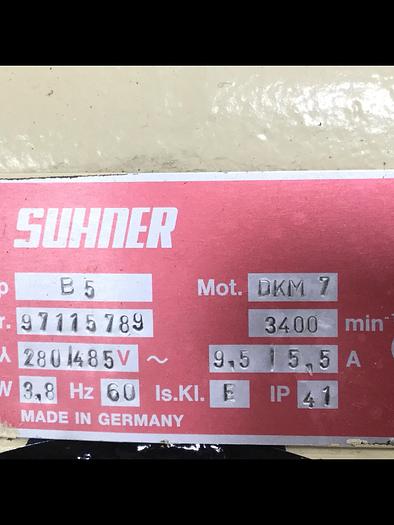 Used SUHNER 5 HP Motor B5 DKM7 5HP #109588