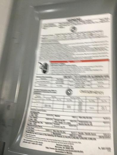 Used SIEMENS 30 Amp Safety Disconnect Switch HNF361 VBII #137845