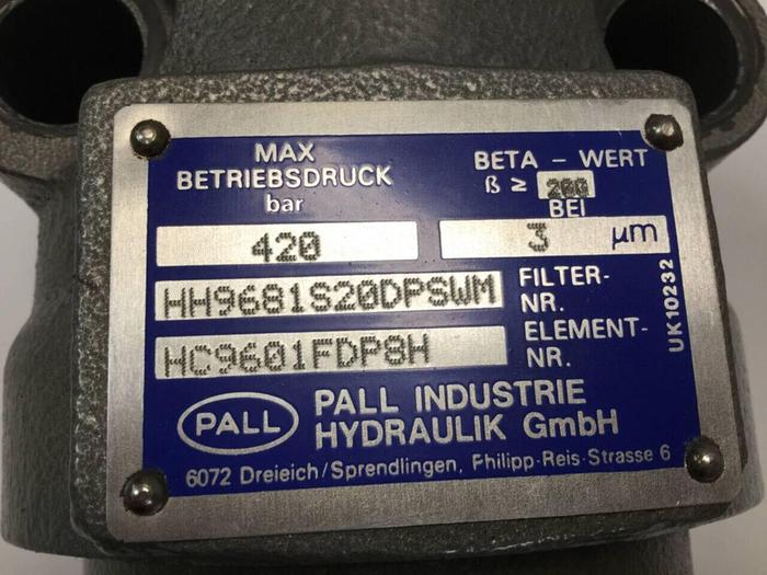 Used PALL INDUSTRIAL Filter HC9601FDP8H #97585