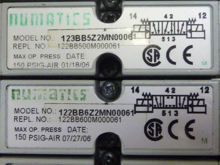 Used NUMATIC Manifold Block & Pneumatic Valves 239-1174 #63008