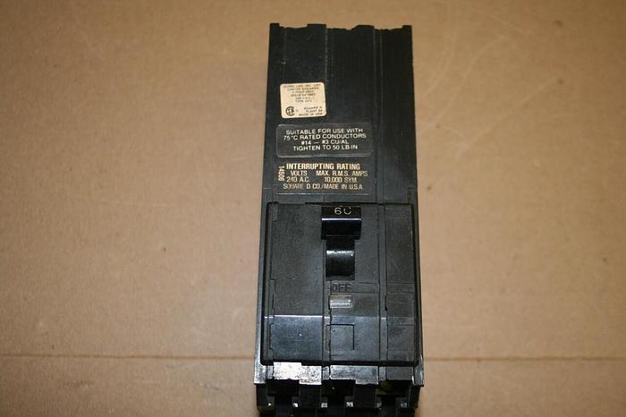 Used SQUARE D 60 Amp Circuit Breaker Q1U360 Used