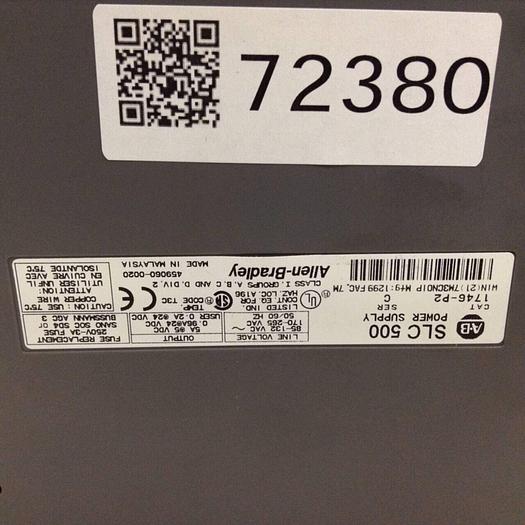 Used ALLEN BRADLEY Power Supply 1746-P2 / PS SER C #72380