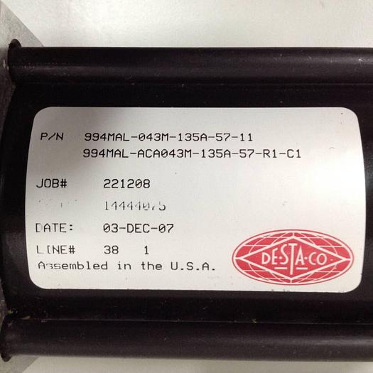 Used DESTACO Pneumatic Hold Clamp 994MAL-043M-135A-57-11 #90069