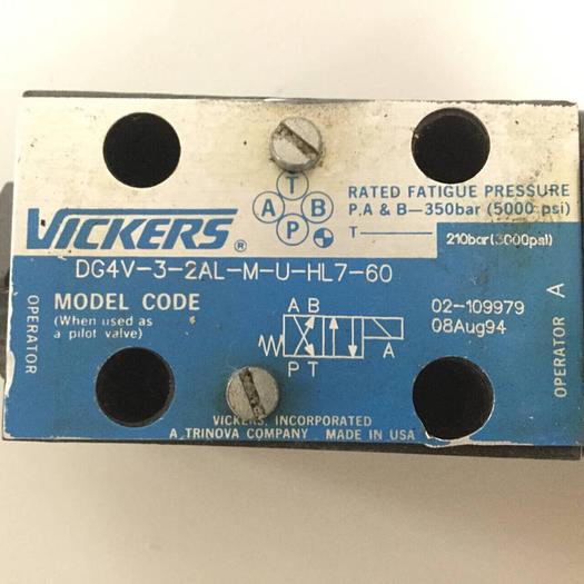 Used VICKERS Valves DG4V-3-2AL-M-U-HL7-60 #91430