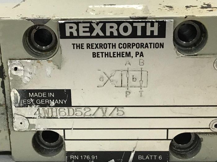 Used REXROTH Valve 4WH6D52V5 #138358