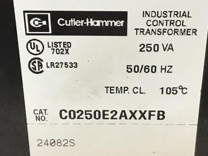 Used CUTLER HAMMER 250 VA Transformer C0250E2AXXFB Used