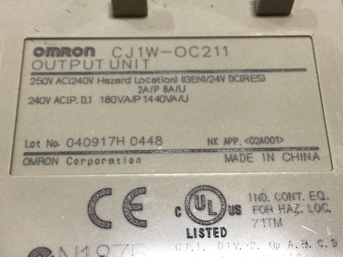 Used OMRON Output Module CJ1W-OC211 #140205