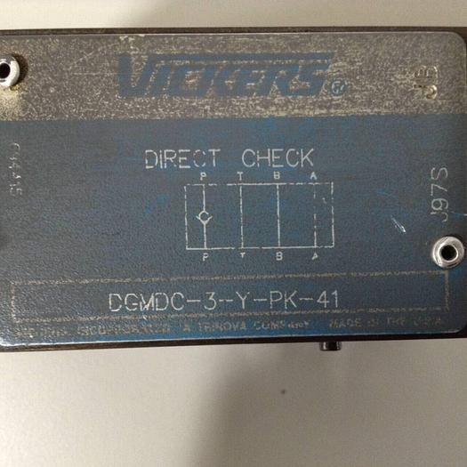 Used VICKERS Check Valve DGMDC 3 Y PK 41 #89966