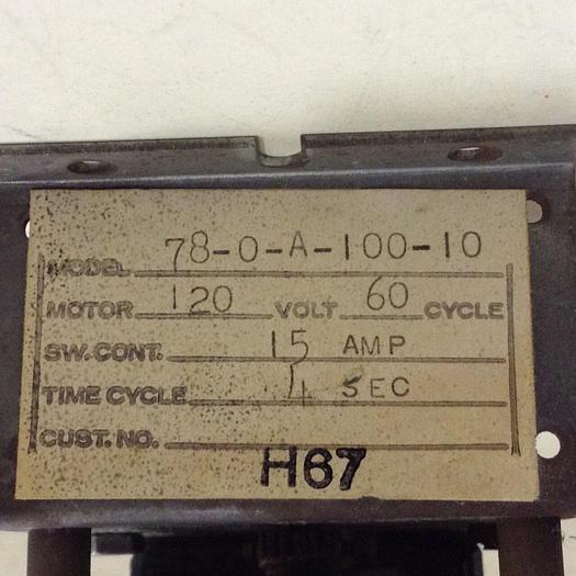 Used EAGLE SIGNAL Time Delay Relay 78-0-A-100-10 #86432
