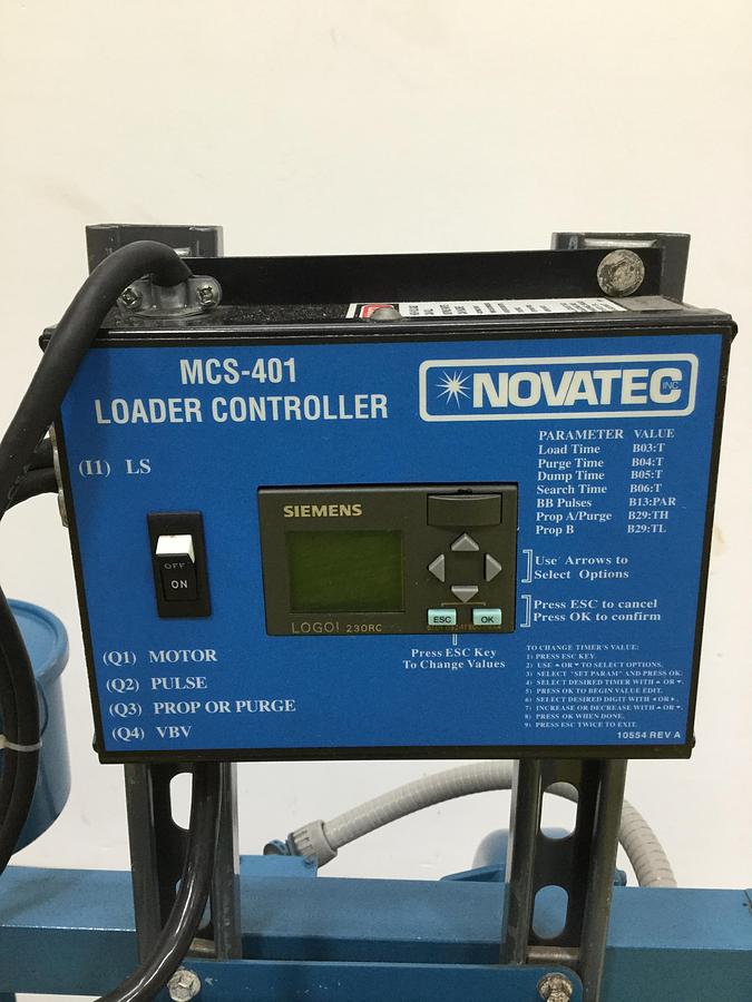 Used NOVATEC RRB Vacuum Regenerative Blower w/ Loader Controller Used