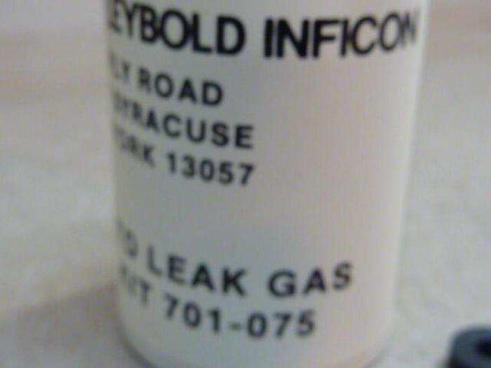 LEYBOLD INFICON Leak Std Gas Canister 701-075-G1 #30004