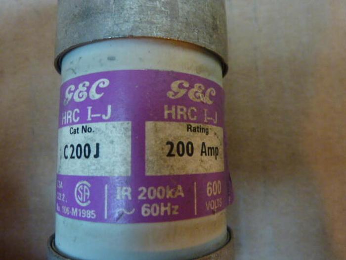 Used GEC 200 Amp Fuse HRCI-J #26986