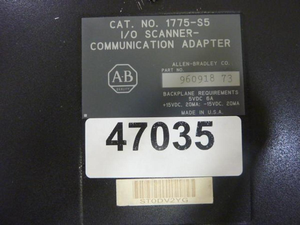 Used ALLEN BRADLEY I/O Scanner Board 1775-S5 Used