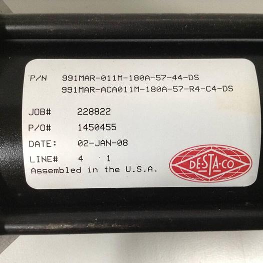 Used DESTACO Pneumatic Hold Clamp 991MAR-001M-180A-57-44-DS #90096