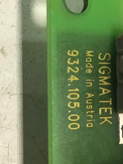 Used SIGMATEK Circuit Board 9324.105.00 #87228