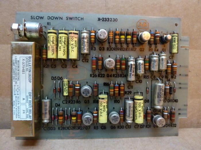 Used ALLEN BRADLEY Slow Down Switch Board X-233230 #27117