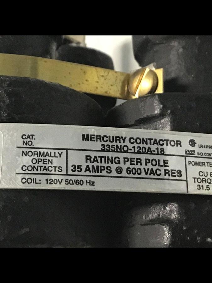 Used MDI Relay Contactor 335NO-120A-18 #127435