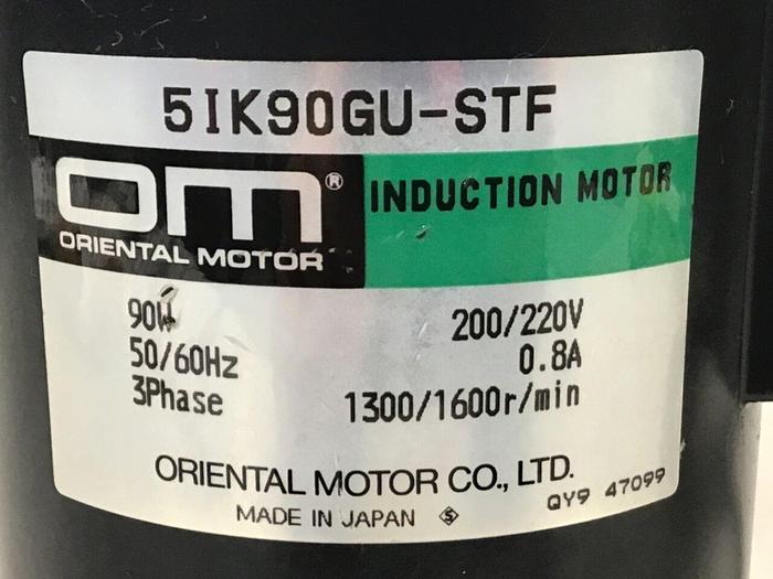 Used ORIENTAL MOTOR Induction Motor 5IK90GU-STF #119971