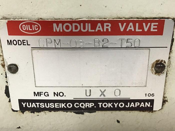 Used YUATSU SEIKO Modular Valve CPM-03-B2-T50 #139690