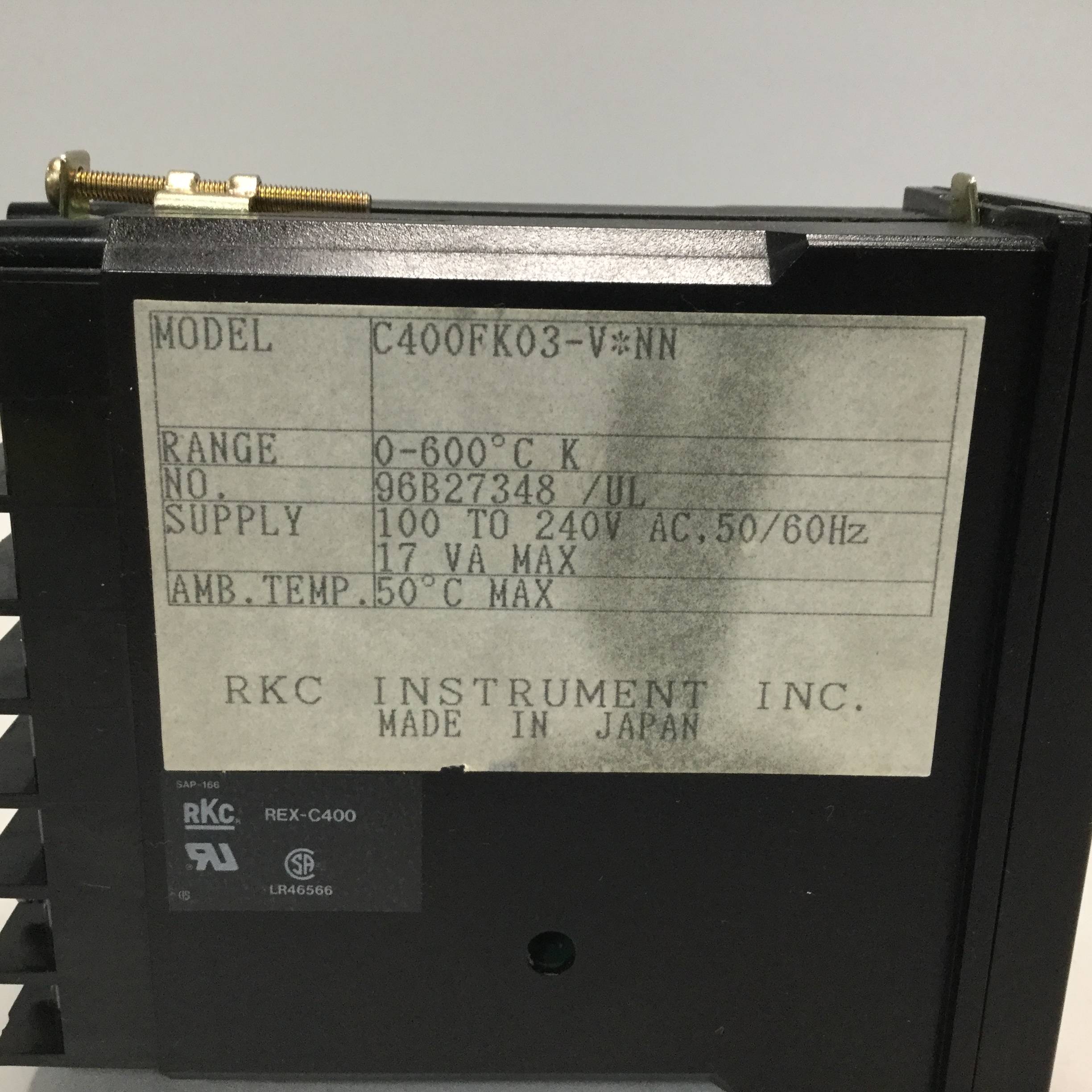 Used RKC Temperature Control REX-C400FK03VNN USED