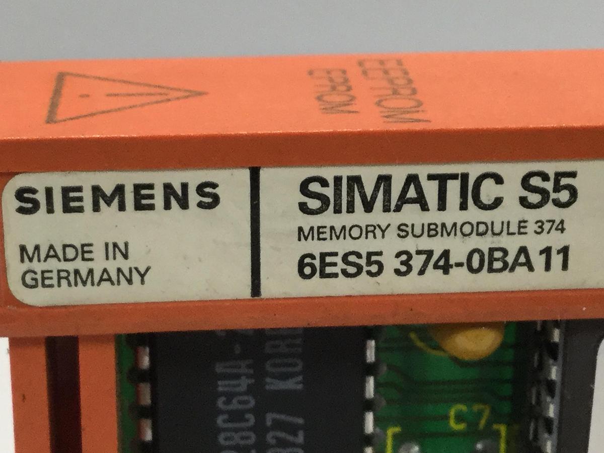 Used SIEMENS / VAN DORN SIMATIC S5 Memory 6ES5 374-0BA11 Used
