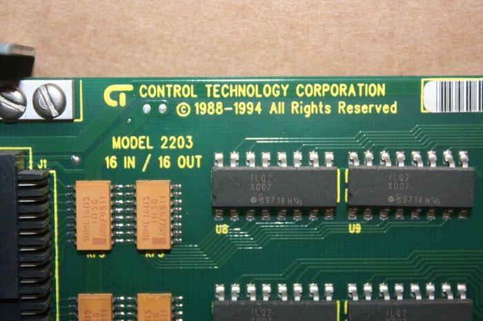 Used CONTROL TECHNOLOGY CORPORATION I/O Module 2203 #21121