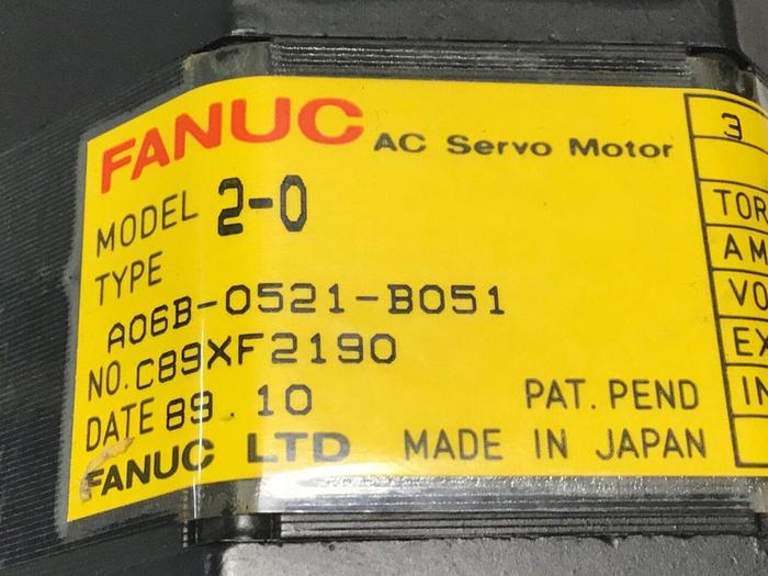 Used FANUC AC Servo Motor A06B-0521-B051 Used