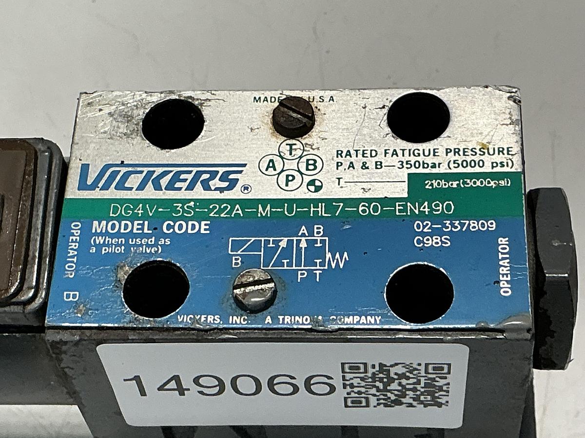 Used VICKERS DG4V-3S-22A-M-U-HL7-60-EN490