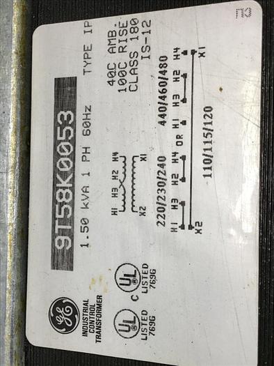 Used GENERAL ELECTRIC 1.5 kVA Transformer 9T58K0053 #138266