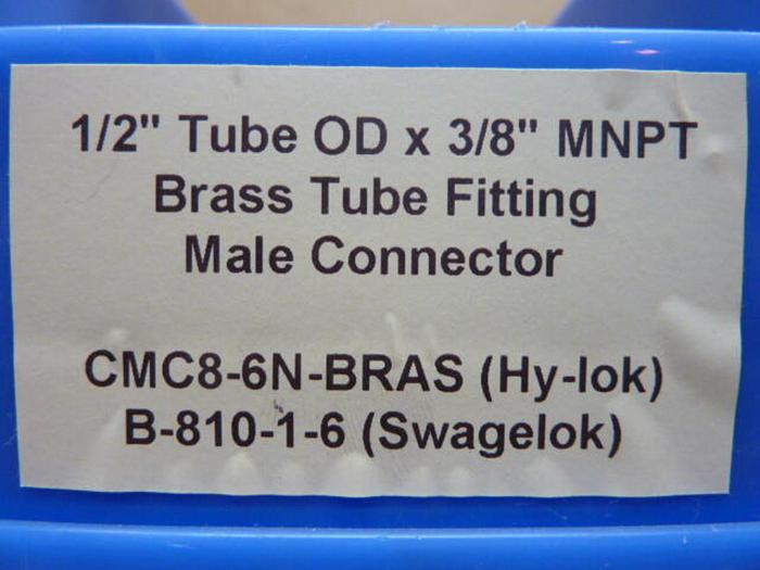 SWAGELOK Male Connector B-810-1-6 #39571 DNL/ SCRAPPED