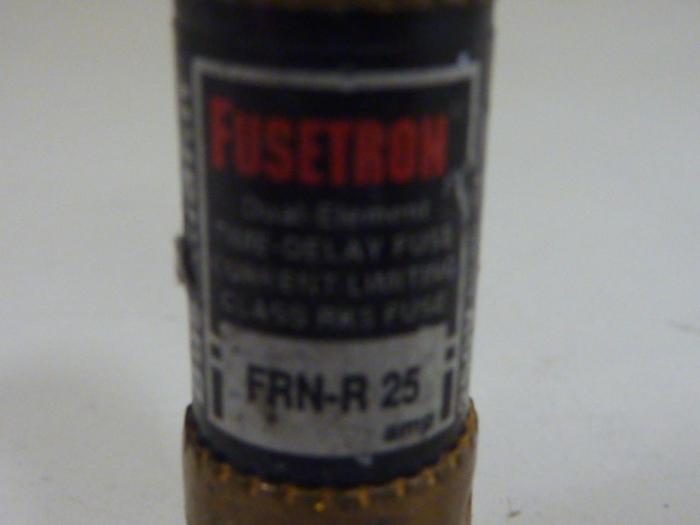 Used FUSETRON 25 Amp Fuse FRN-R-25 #62240