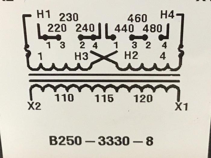 Used CUTLER HAMMER 250 VA Transformer C0250E2AXXFB Used