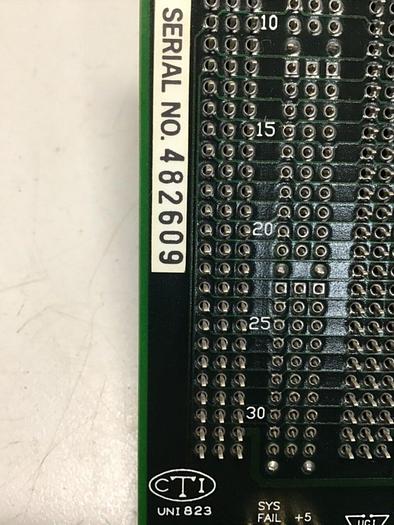 Used CTI Van Dorn Control Rack Board UNI 823 Z9619037B #111396
