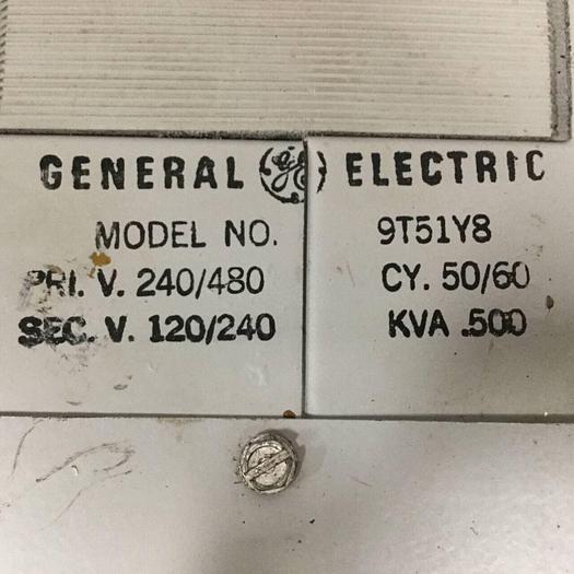 Used GENERAL ELECTRIC / GE .500 kVA Transformer 9T51Y8 #91165