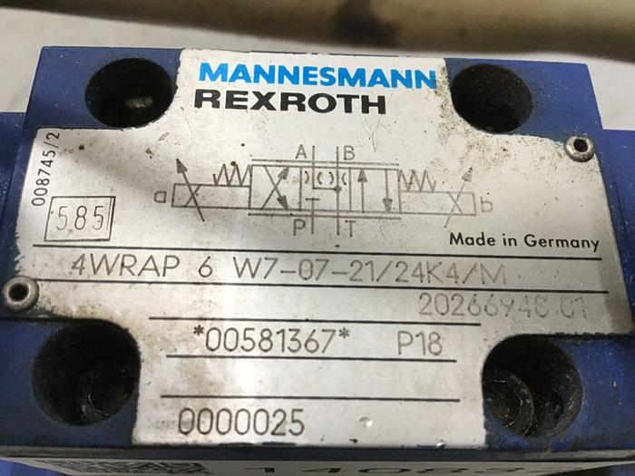 Used REXROTH SERVO Valve 4WRAP 6 W7-07-21/24K4/M USED