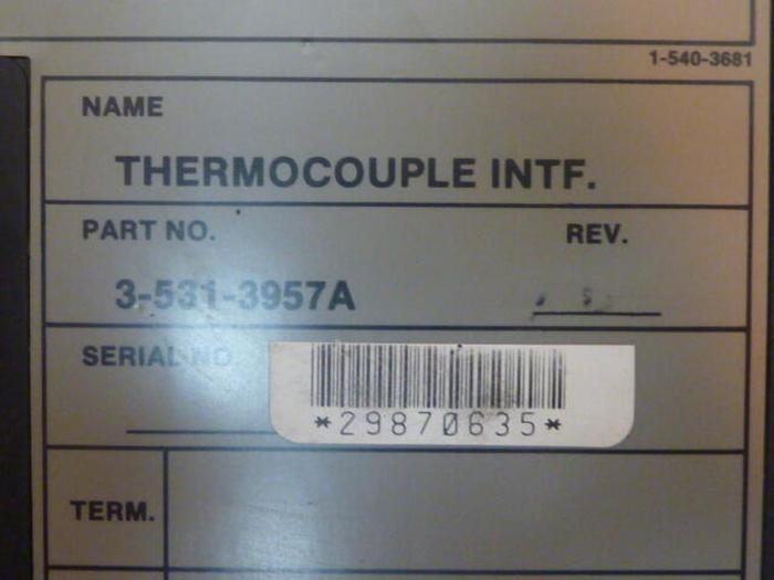 Used CINCINNATI MILACRON Thermocouple Interface 3-531-3957A Used
