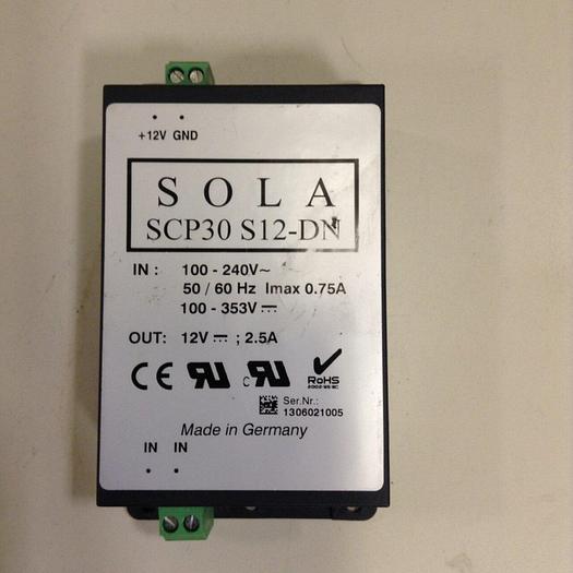 Used SOLA ELECTRIC Power Supply SCP30 S12-DN #81848