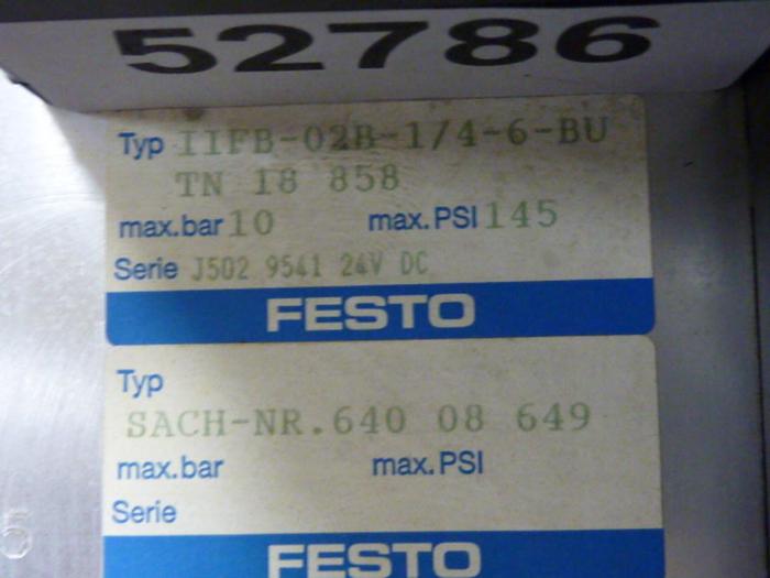 Used FESTO Control Block / Valve Terminal IFB8-02 #52786